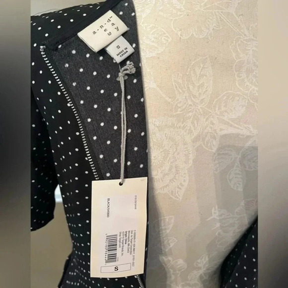 A New Day Black Polka Dot‎ Dress size Small - Picture 9 of 10